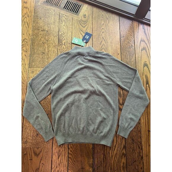 FootJoy Mens Drop Needle Lined Golf Sweater Heather Charcoal 29072 Size Small - Picture 6 of 6